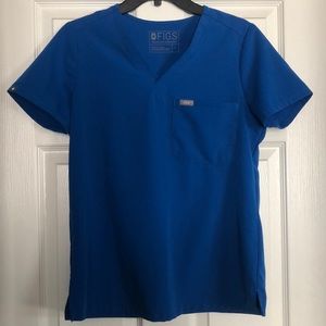 Figs royal blue Catarina scrub top